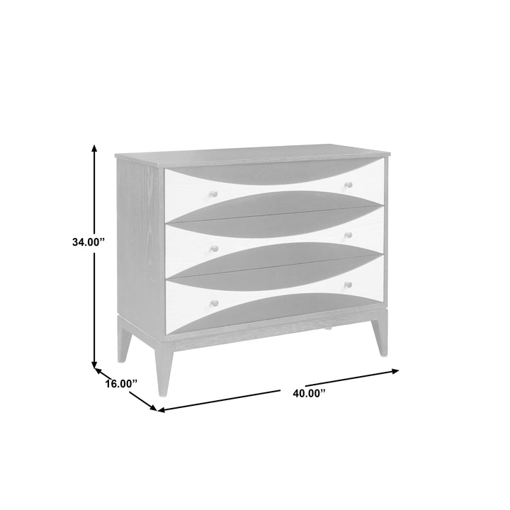 Contemporary Two-Tone 3 Drawer Chest