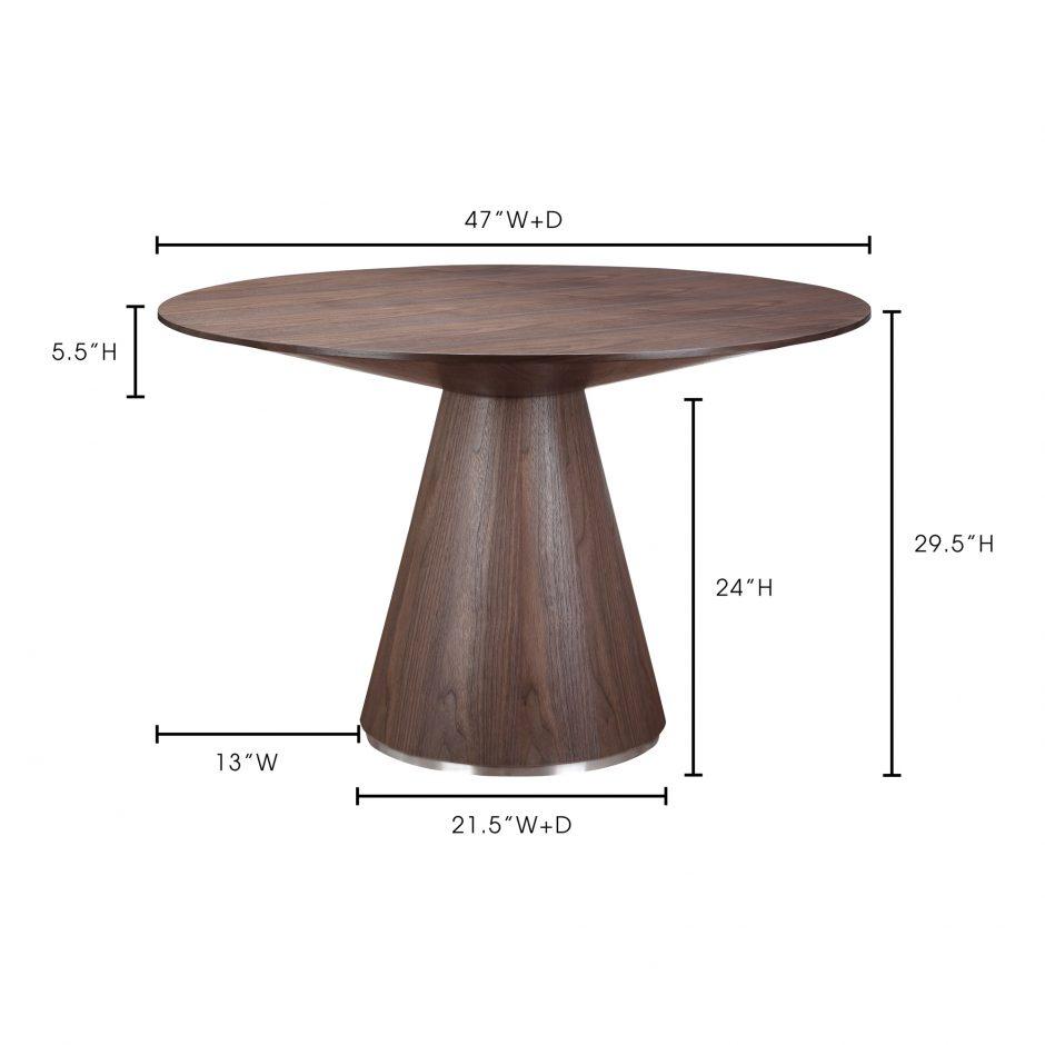 Otago Dining Table Round Walnut
