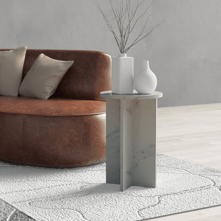 Kendall MARBLE SIDE TABLE White