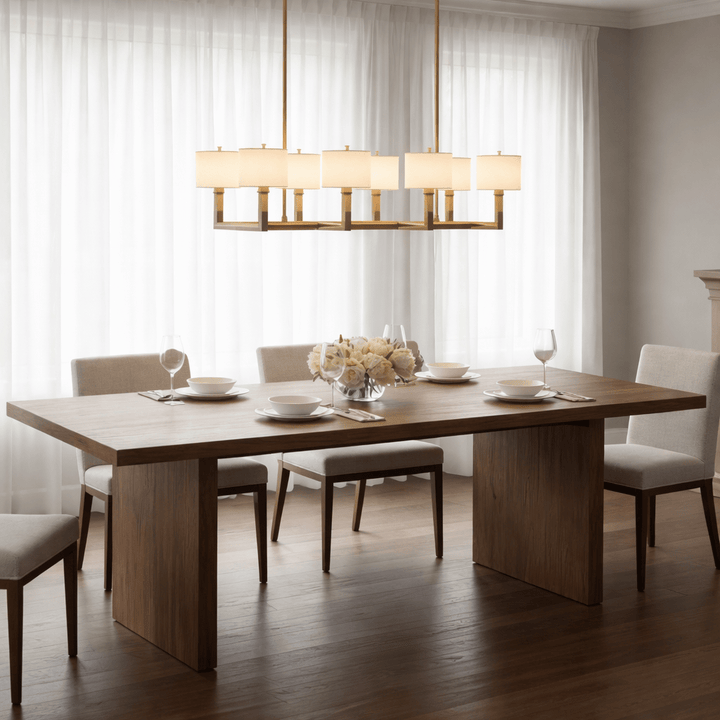 Knurl 8-Lt Chandelier
