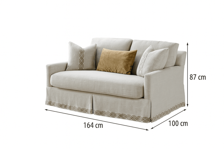 Lamia Beige Loveseat