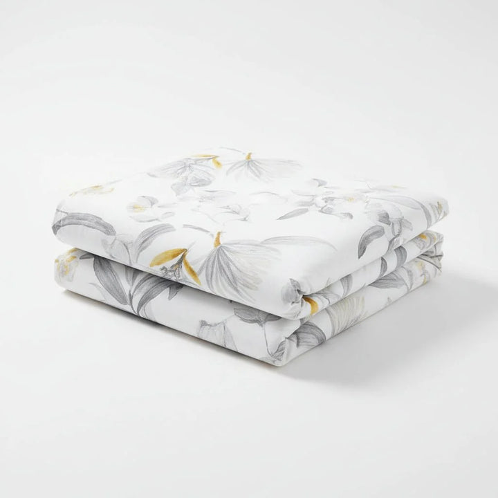 Leaf Pattern White Bedding Set-KING