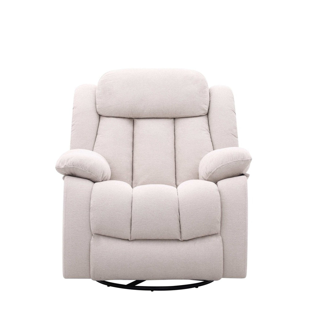 Lena Beige Swivel Recliner with Glider