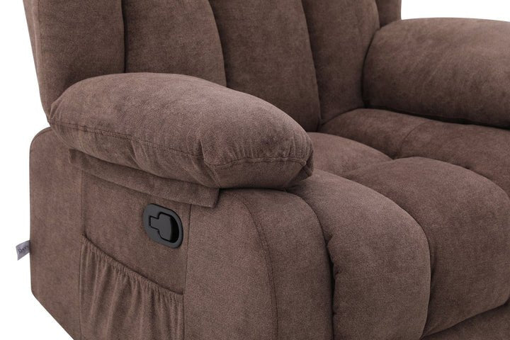 Lena Brown Swivel Recliner with Glider