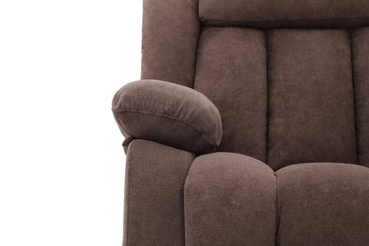 Lena Brown Swivel Recliner with Glider