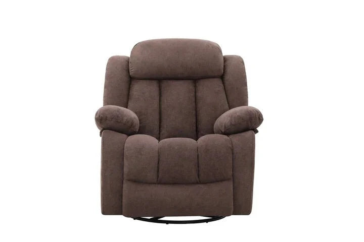 Lena Brown Swivel Recliner with Glider
