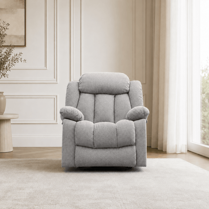 Lena Grey Swivel Recliner with Glider