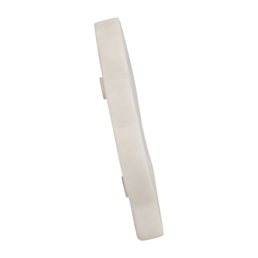 MARBLE, 5" SHELL TRINKET DISH, WHITE
