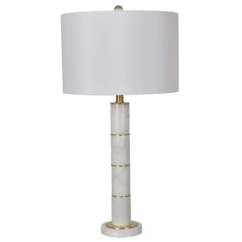 Marble Column Table Lamp