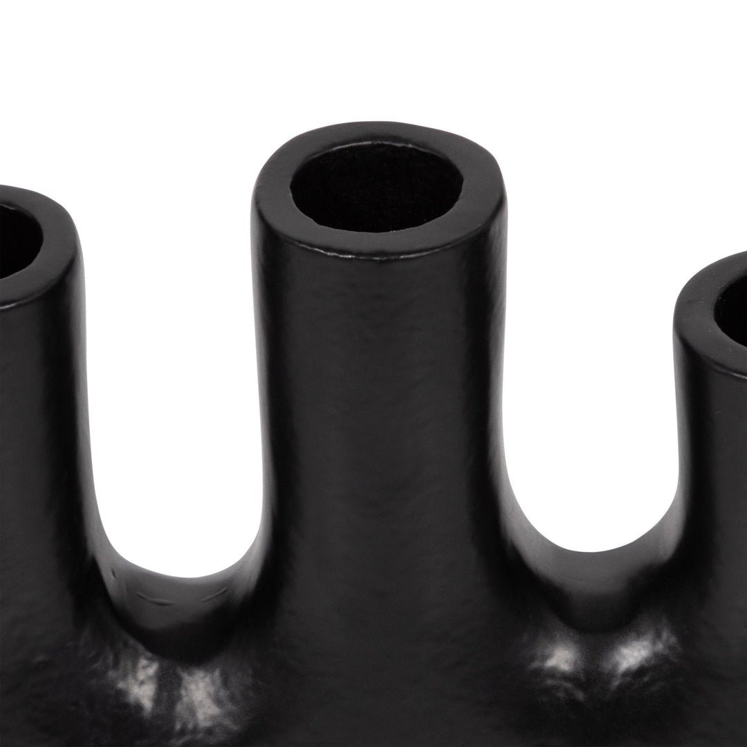 METAL, 13" 6 TAPER CANDELABRA, BLACK