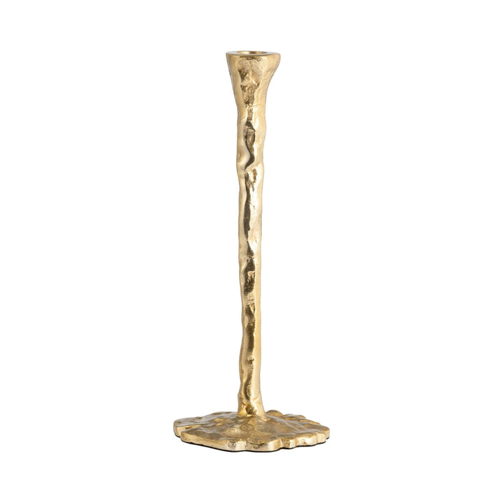 METAL, FORGED TAPER CANDLEHOLDER, GOLD