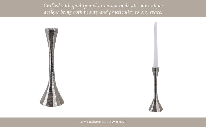 12" Metal, Taper Candle Holder, Brass