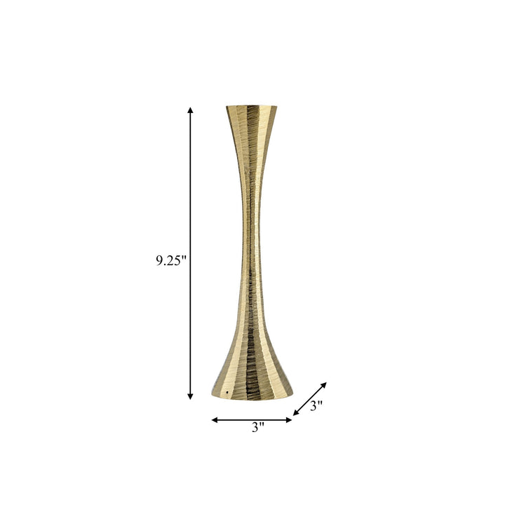 12" Metal, Taper Candle Holder, Brass