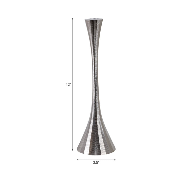 12" Metal, Taper Candle Holder, Brass