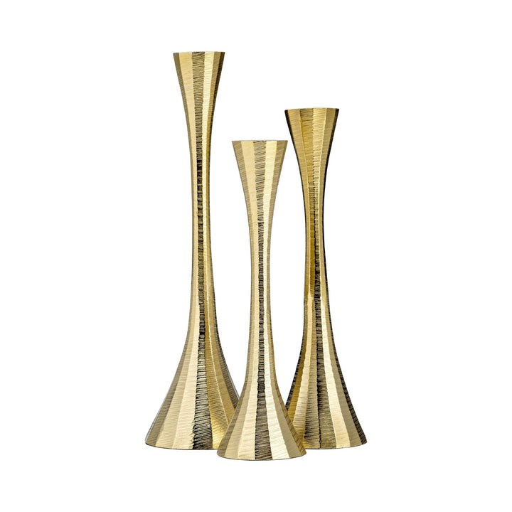 12" Metal, Taper Candle Holder, Brass