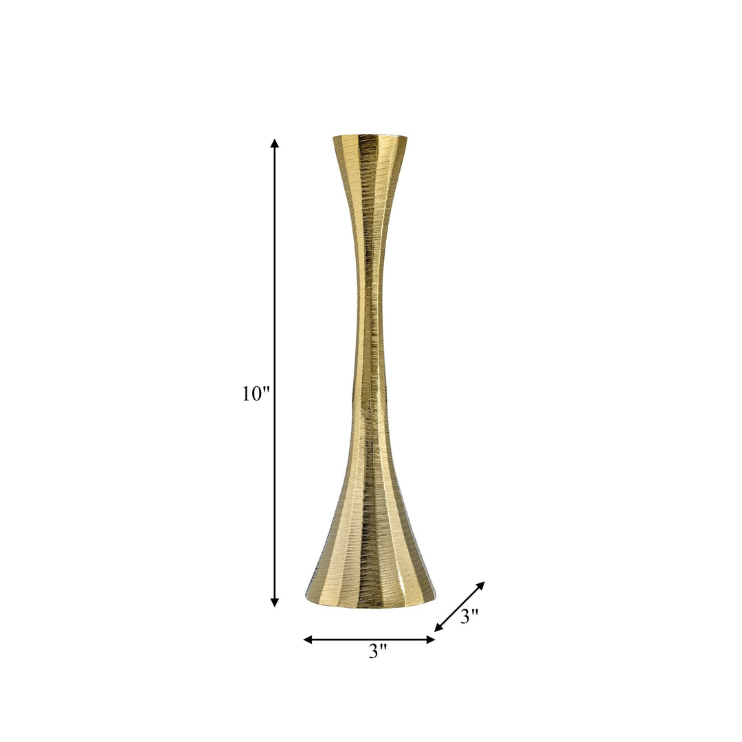 12" Metal, Taper Candle Holder, Brass