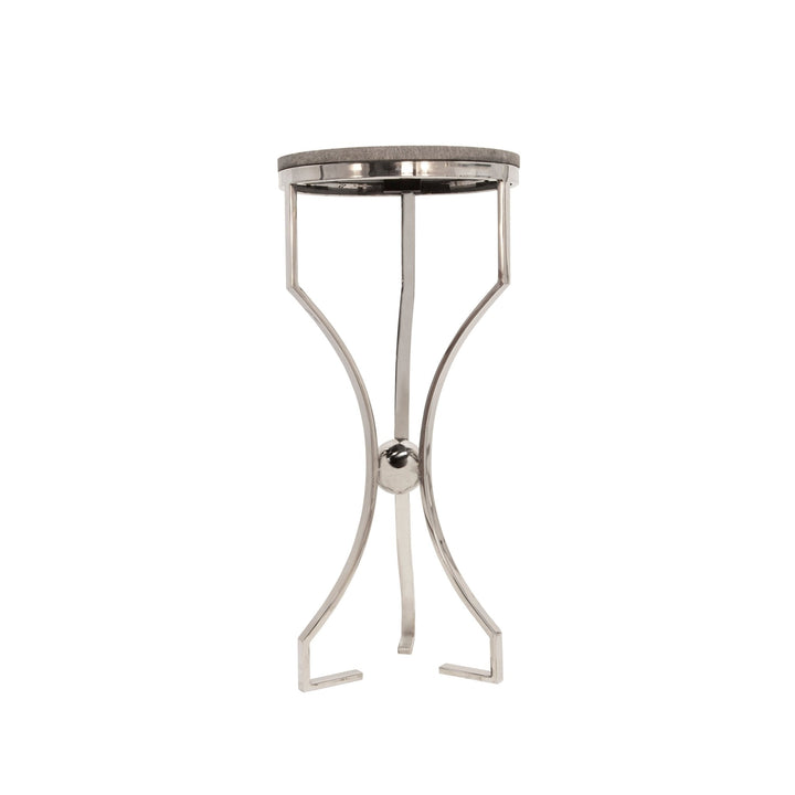METAL/MARBLE, HOURGLASS SHAPED  LEGS TABLE, SILVER