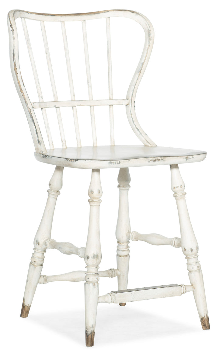 Ciao Bella Spindle Back Counter Stool-White