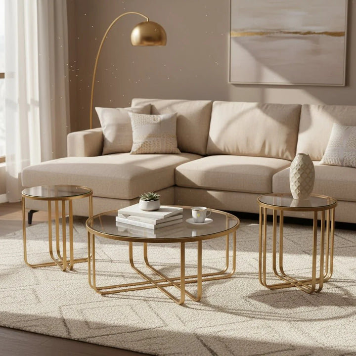 Caretti Sofa Set with Free Milloton Table (Set of 3)