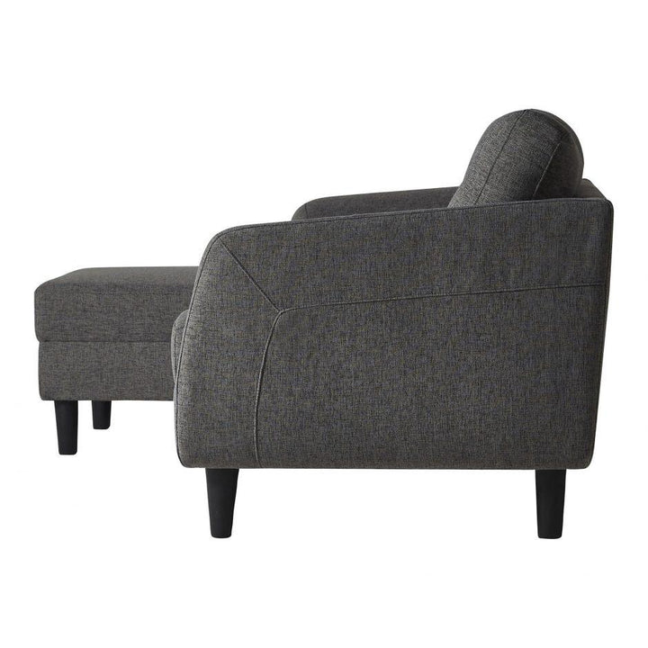 Belagio Sofa Bed With Chaise Charcoal Left