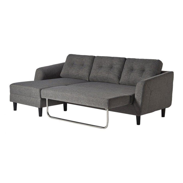 Belagio Sofa Bed With Chaise Charcoal Left