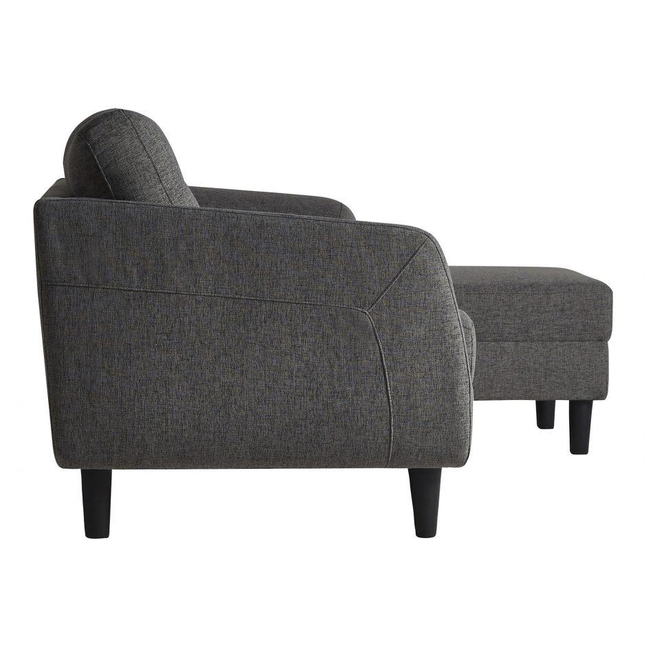 Belagio Sofa Bed With Chaise Charcoal Right