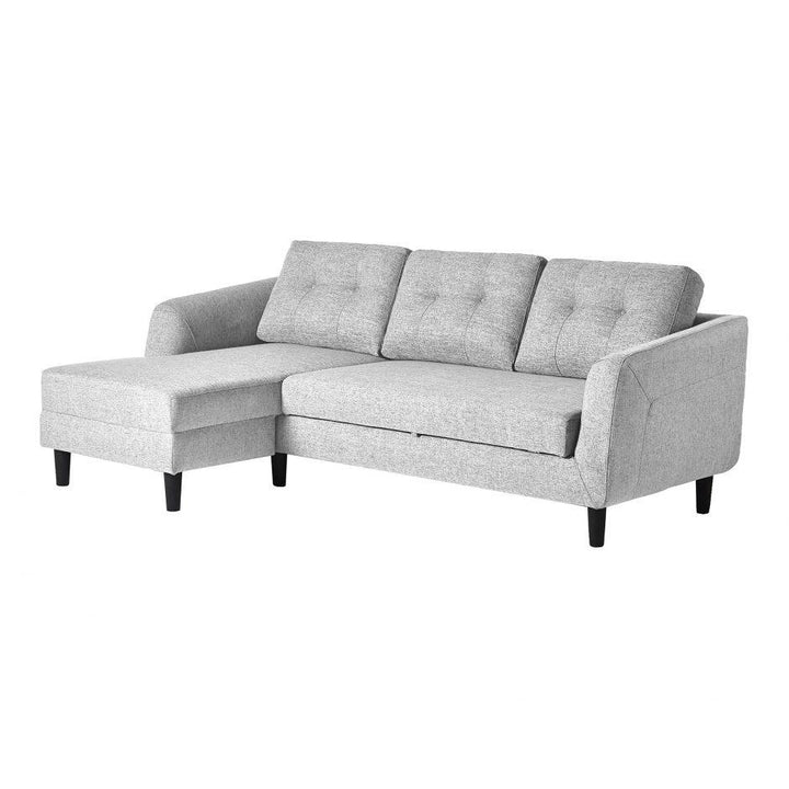 Belagio Sofa Bed With Chaise Beige Left