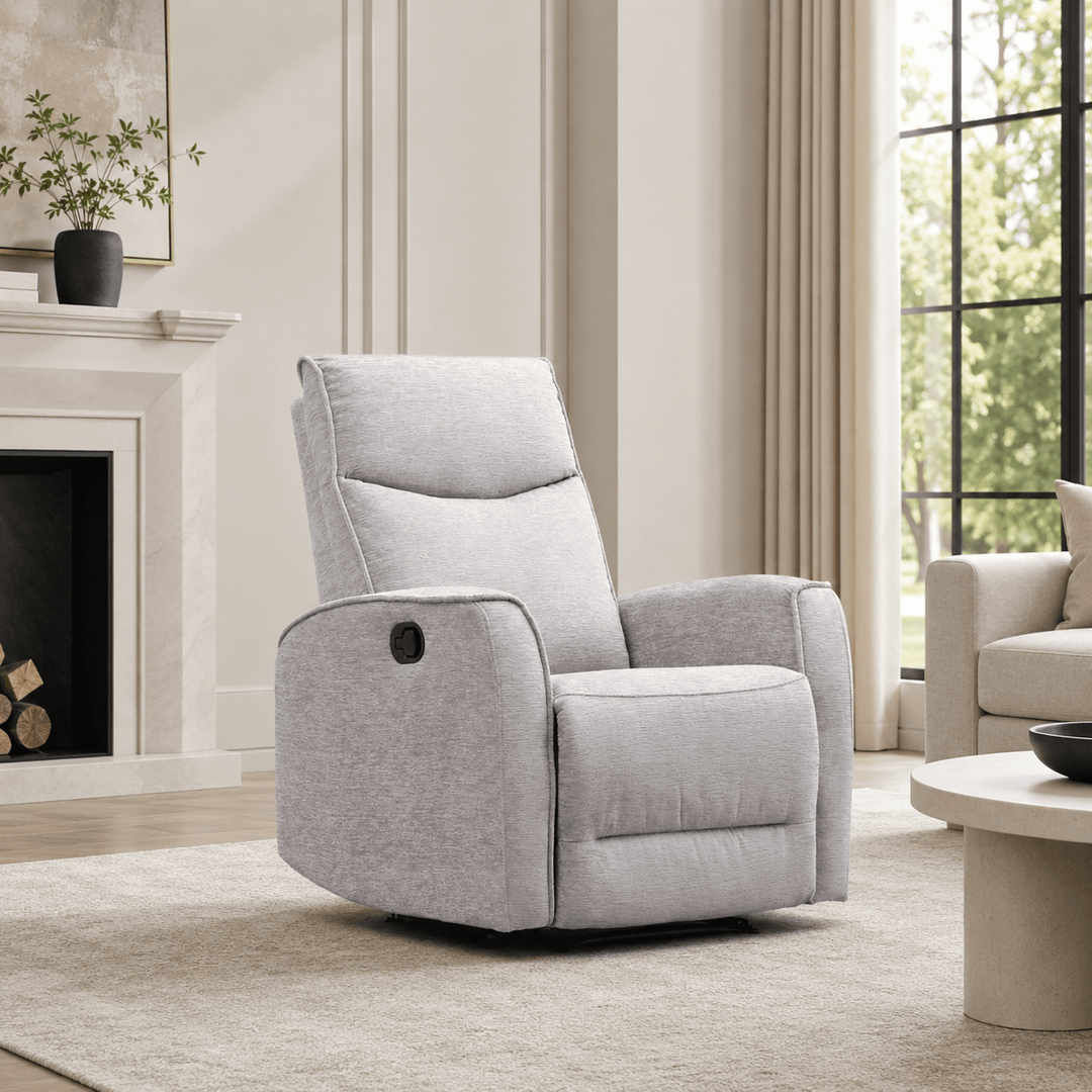 Nairobi Light Grey Manual Recliner