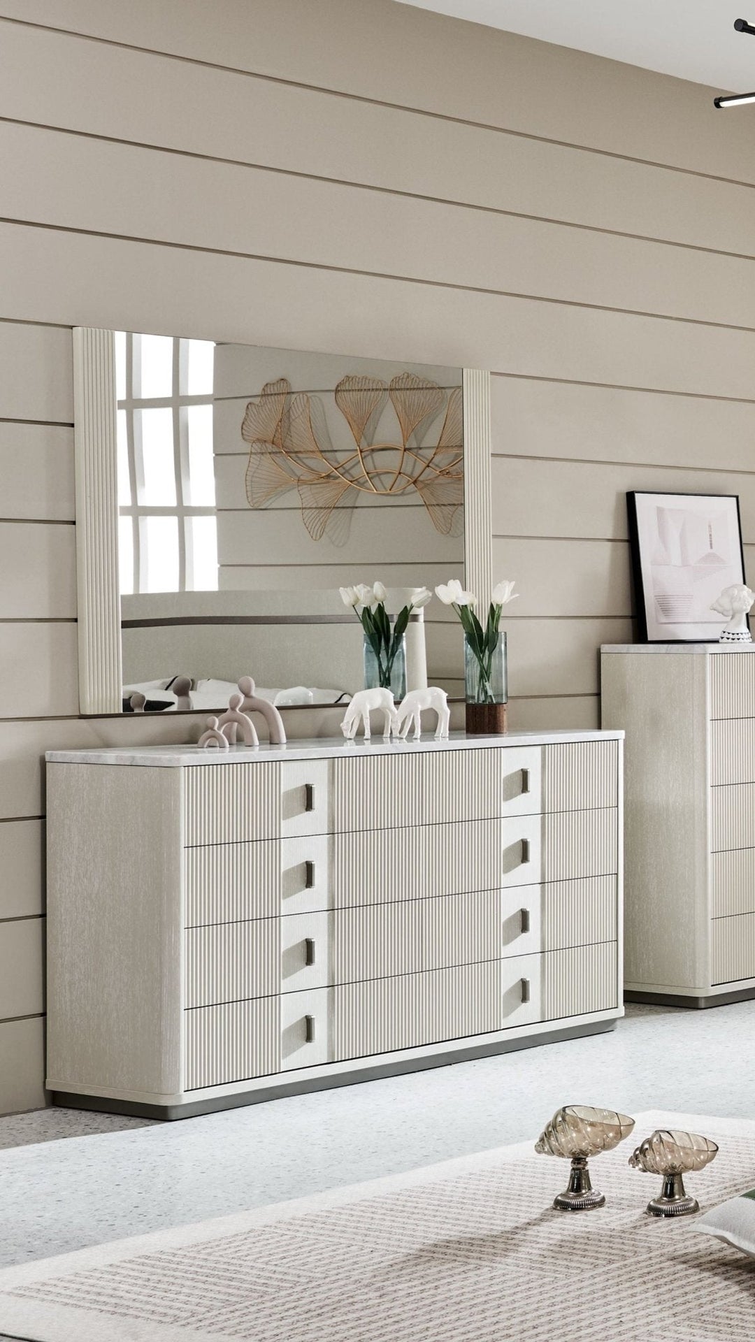 Natural Harmony Off-White Dresser Table