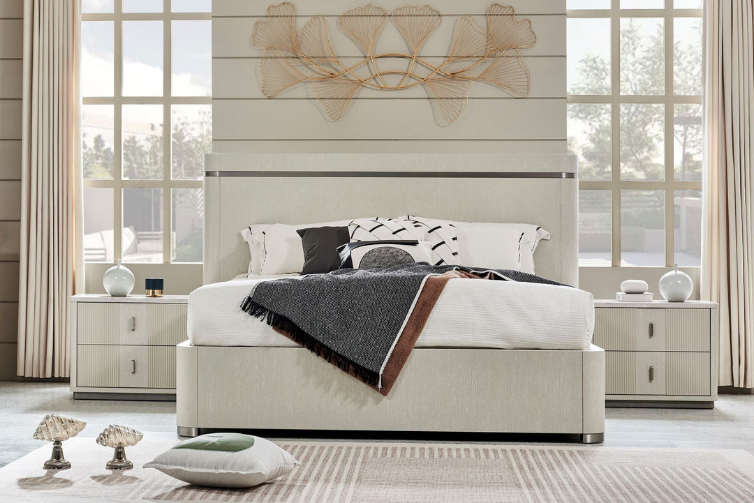 Natural Harmony Off-White Queen Bed