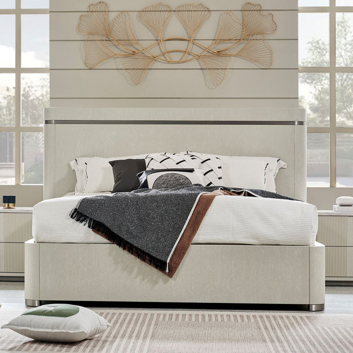 Natural Harmony Off-White Queen Bed