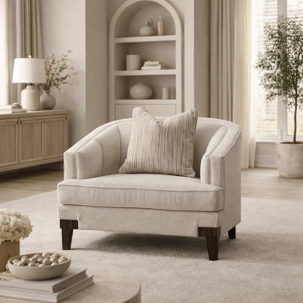 Opaline  White Velevt Chair