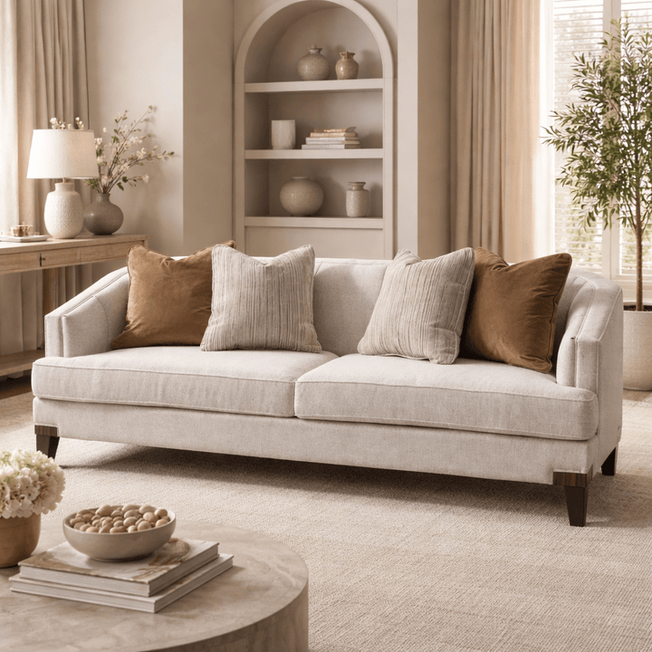 Opaline  White Velevt sofa