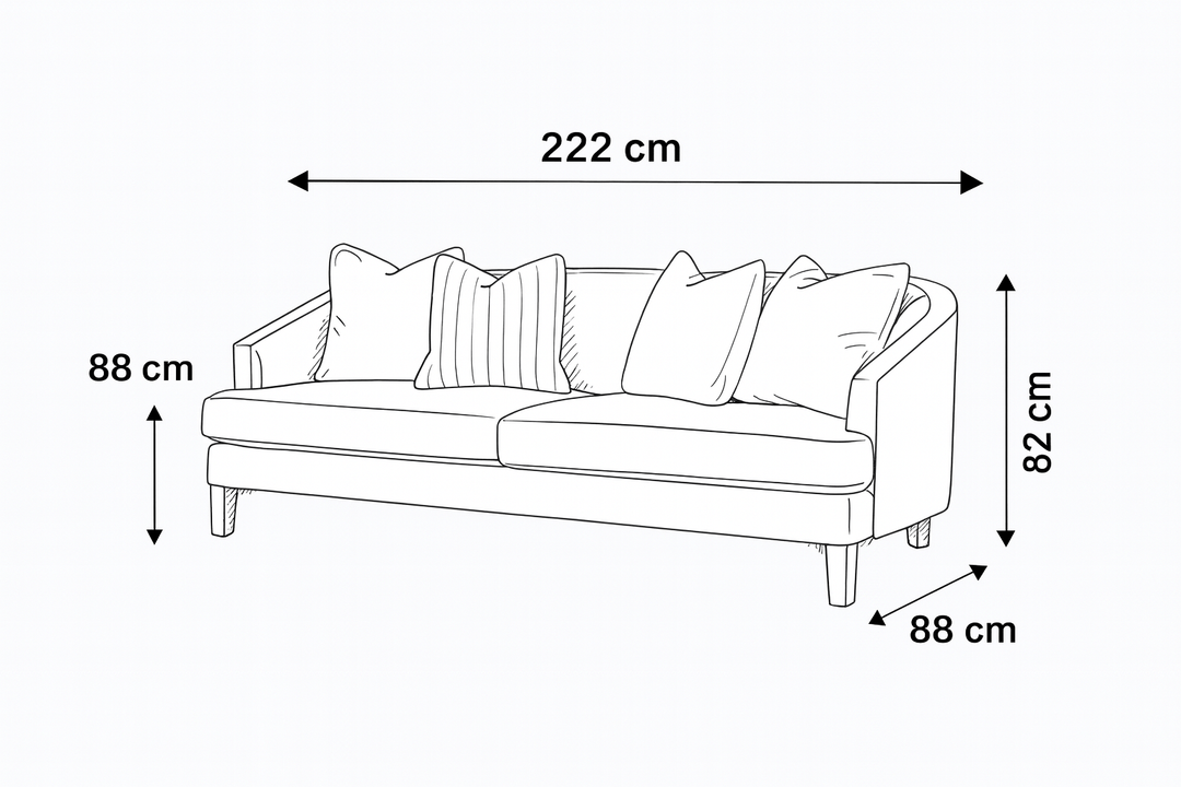 Opaline  White Velevt sofa