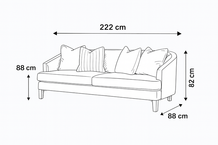 Opaline  White Velevt sofa