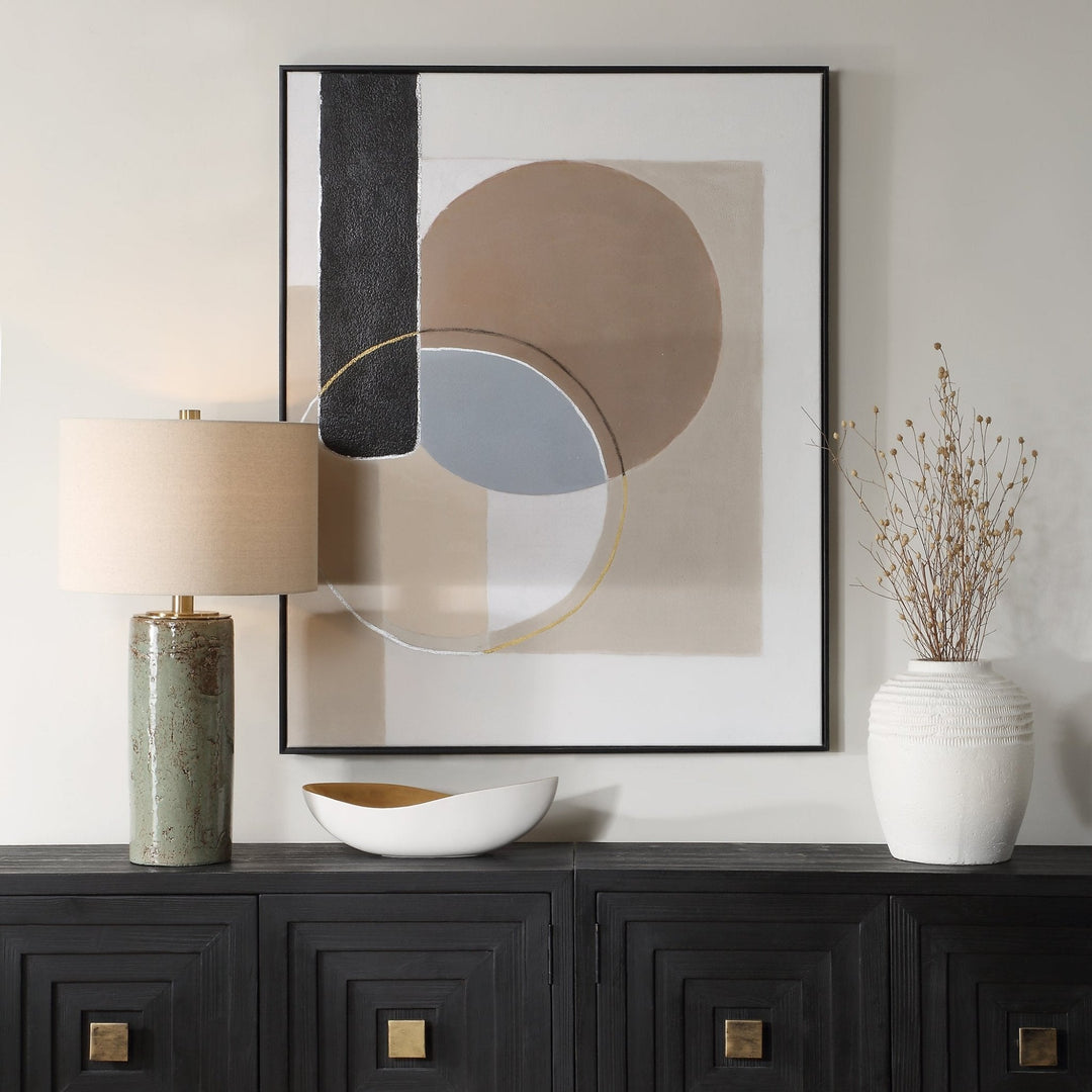 OVERLAP CIRCLES Hand Painted Canvas