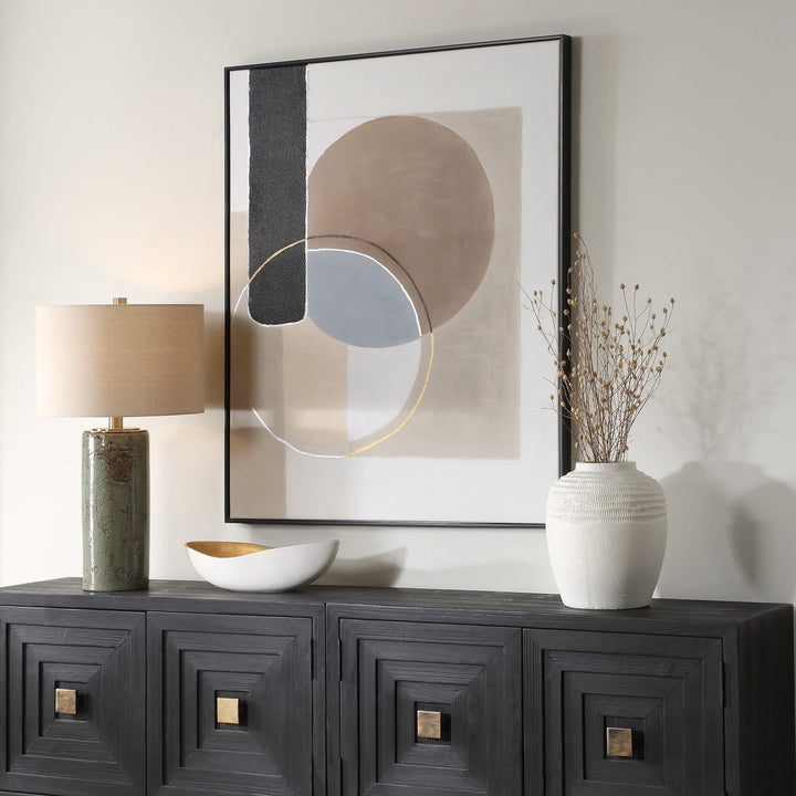 OVERLAP CIRCLES Hand Painted Canvas