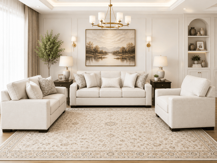 Padova Lyndeboro Sofa Set with Free Fawndell Occasional Table Set (3/CN)