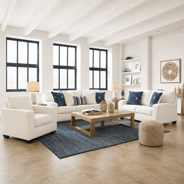 Padova Sofa Set with Free Rug (Sofa, Loveseat, & Chair)