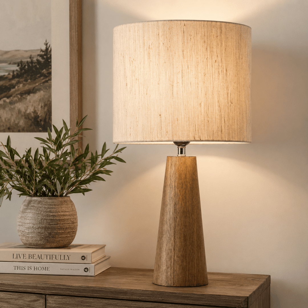 PARIS Dark Wooden Table Lamp