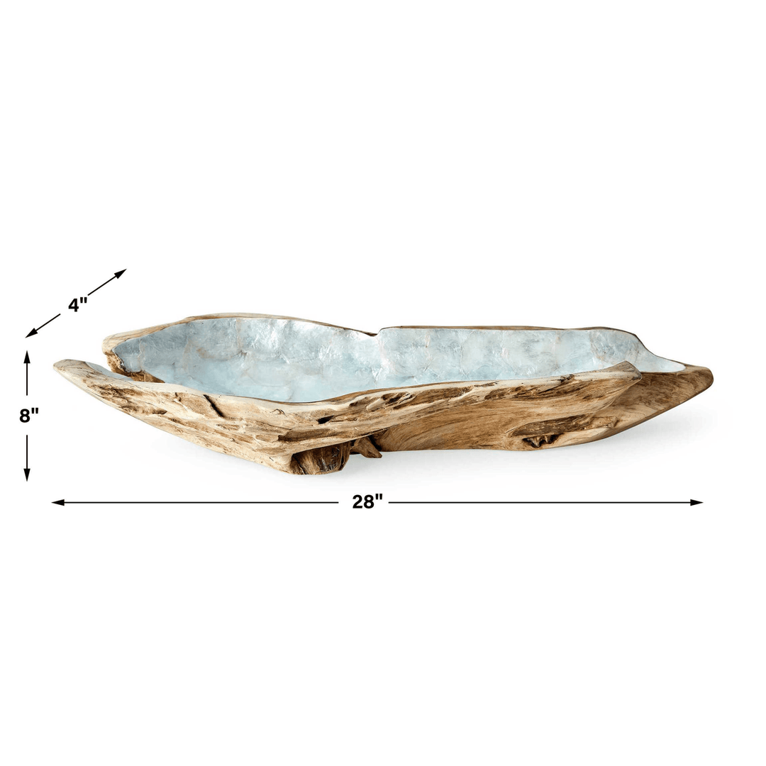 Pearl Forest Bowl - Blue Capiz