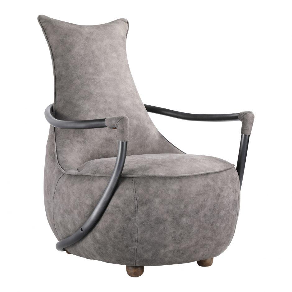 Carlisle Club Chair Grey Velvet