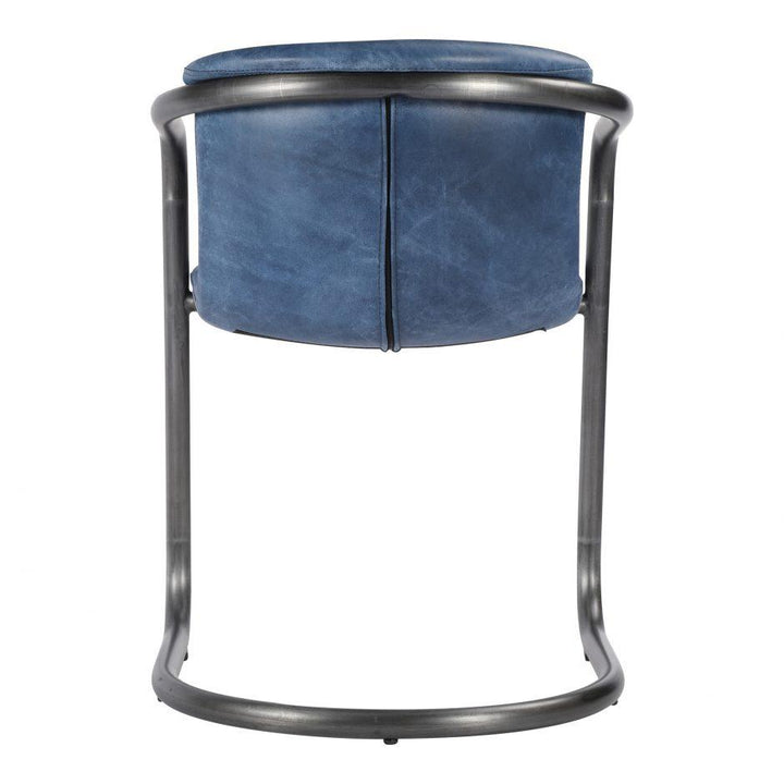 Freeman Dining Chair Kaiso Blue Leather -M2