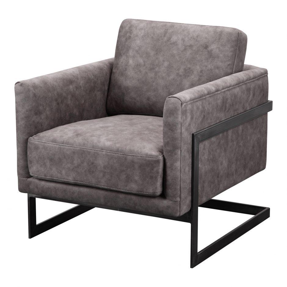Luxley Club Chair Grey Velvet