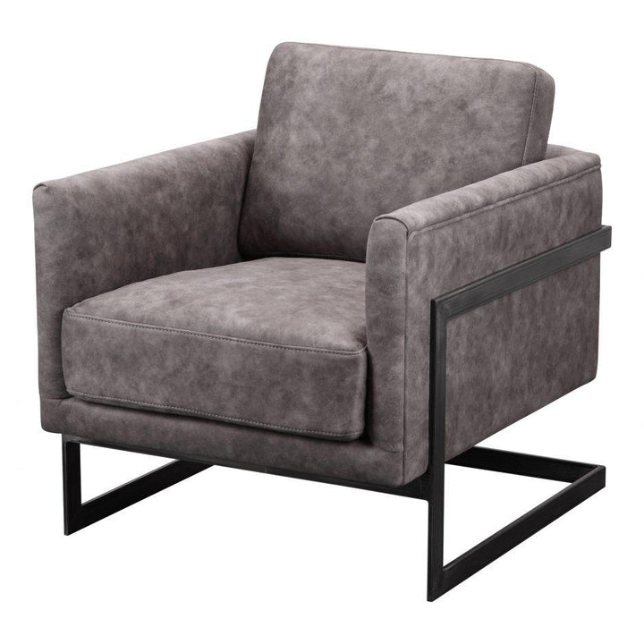 Luxley Club Chair Grey Velvet