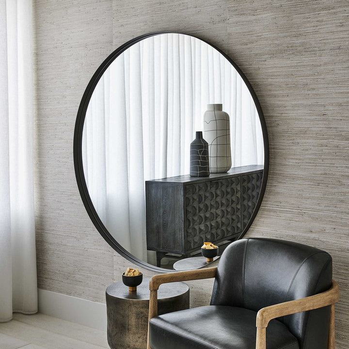 Padria Round Mirror - 60 Black