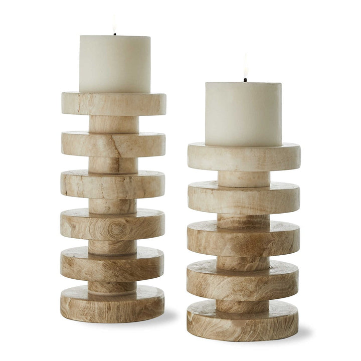 Emora Pillar Candleholders, S/2