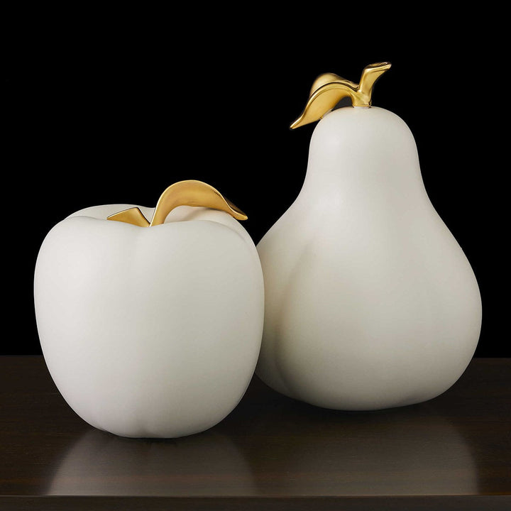 Apple And Pear Sculptures, S/2