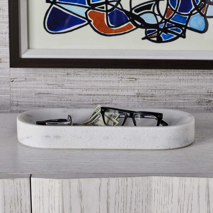 Big Pill Bowl/Tray - White Marble