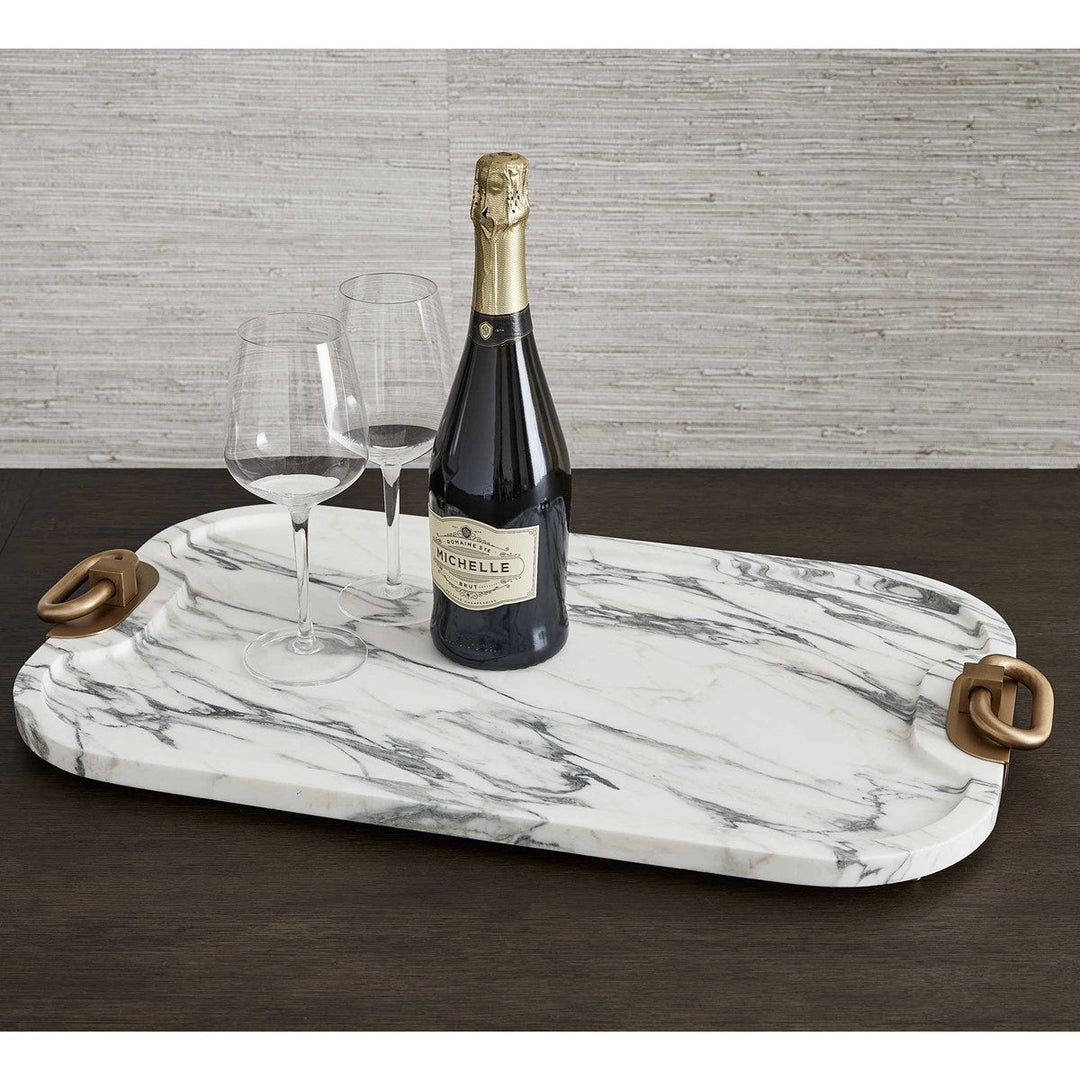 Hippodrome Tray - Arabescato Marble